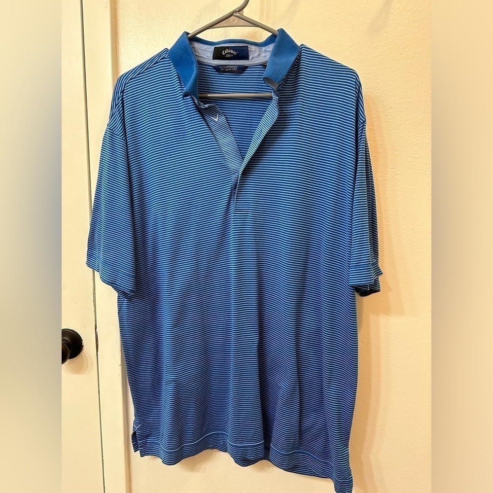Callaway Mens Golf Polo Blue Size Large Preowned Callaway Mens Golf Polo Blue Size Large Preowned